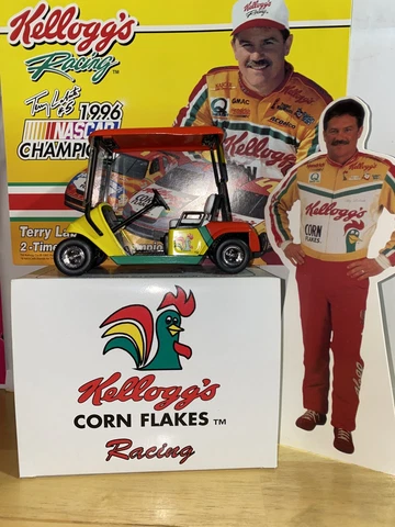 NASCAR Terry Labonte Kellogg’s Cart Bank, Mini standee, post card Cover