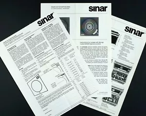 SINAR - FEUILLETS SUR LE MATERIEL. - Picture 1 of 1