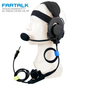 Taktisches PTT Headset Mikrofon für Yaesu Vertex VX-6R VX-7R VX6R VX7R FT-270 Radio - Bild 1 von 17