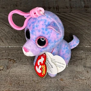 NEU 2021 Ty Beanie Boos 3 Zoll CASSIDY gesprenkelte Katze Schlüsselclip Plüschtier Stofftier MWMTs - Bild 1 von 3