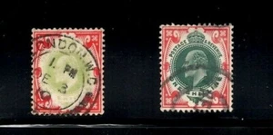 GREAT BRITAIN SCOTT SCOTT 138, 138a USED EDWARD VII SCV $110 - Bild 1 von 1