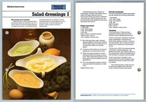 Salad Dressings I - Know-How - Working Woman's 1980s Recipe Card - Picture 1 of 1