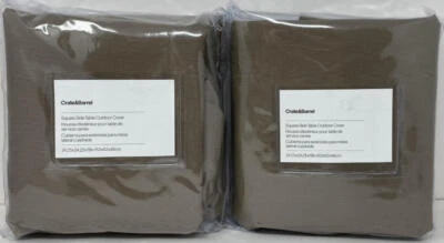 Cubierta de mesa exterior lateral cuadrada Crate & Barrel - marrón Foto 1 de 3