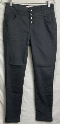 Бонго кнопка мухи серый высокая талия узкие брюки 7 подростков эластичной 29 x 27 новый без ЯРЛЫКОВ #21E - Изображение 1 из 4