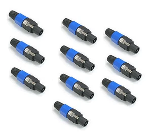(10) 2-polig Leiter Lautsprecherkabel Stecker Stecker für Speakon Audio Lautsprecher - Bild 1 von 1