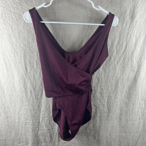 Danskin Women's Purple Cross Front Comfortable One Piece Swimsuit Size Medium - Picture 1 of 19