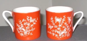 set of 2 Vintage Shafford Papillons (Butterflies) Bone China Cups - Foto 1 di 3