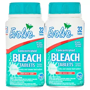 Ultra Concentrated Bleach Tablets, Linen Breeze Scent, 64 Total Count - Picture 1 of 6