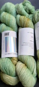 Set Of ,2 Hedgehog Fibers Skinny Singles 100g/366m Each 💯 Merino Wool Sage - Picture 1 of 1