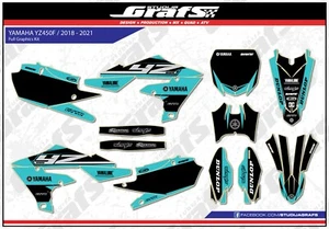2018 2019 2020 2021 YZ 450F Graphics Kit For YAMAHA YZ450F YZF 450 Decals Deco - Picture 1 of 6