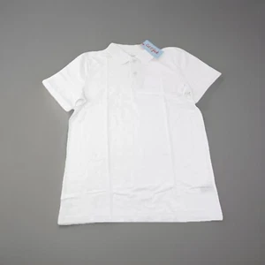 Cat & Jack Boys Size L 14 Husky School Uniform Polo Shirt Collar White - Picture 1 of 4