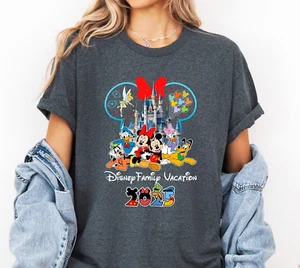 Disney Family Vacation, Disneyland Trip 2025 Shirt, Mickey and Minnie Ear Tee - Picture 1 of 9