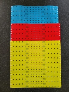 PULSERAS DE VINILO 100-200 3/4", PULSERAS DE VINILO CON LENGÜETA DE EFECTIVO, 5 TALONES - Imagen 1 de 4