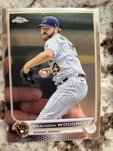 2022 TOPPS CHROME CARD MILWAUKEE BREWERS BRANDON WOODRUFF #44 - Picture 1 of 1