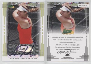 2013 Ace Authentic Grand Slam Lime Green /10 Alexandra Mueller #BA-AM2 Auto