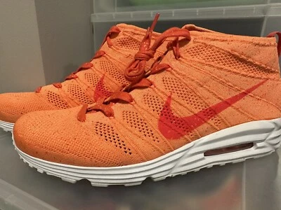 Nike  Flyknit Lunarlon Chukka Orange 645009-861 - Image 1 of 4