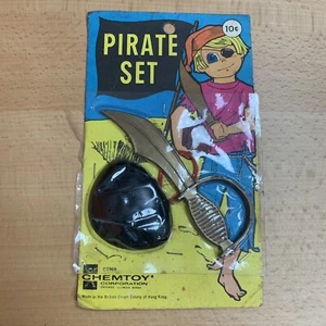 Vintage Chemtoy Corp Toy 1960s Pirate Set 1969 Sword Eyepatch Hong Kong READ - Picture 1 of 4