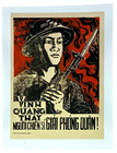 Vintage Vietnam War Poster Win Glory To The Communist Liberation Soldier Troops