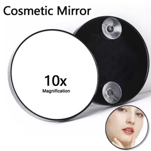 Magnifying Mirror 10X Suction Cup Makeup Mirror Facial Care Shaving Travel - Picture 1 of 8