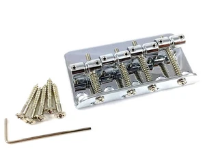 Chrome Standard 5-hole Style Top Load Bridge For Fender Bass® BB-FV4-C - Picture 1 of 1