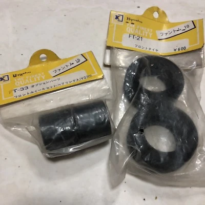 NIB Vintage Kyosho RC 1/12 Nitro Fantom 10 Front Wheel & Tire Set - Image 1 of 4