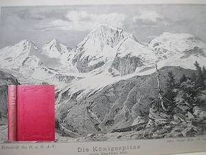 ZEITSCHRIFT DT.u. ÖSTERR. ALPENVEREIN 1877, geprägter Einband SUPER + SELTEN - Bild 1 von 6