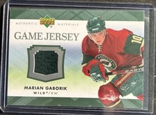 2007-08 Upper Deck Series 1 Game Jersey Marian Gaborik Minnesota Wild #J-MG