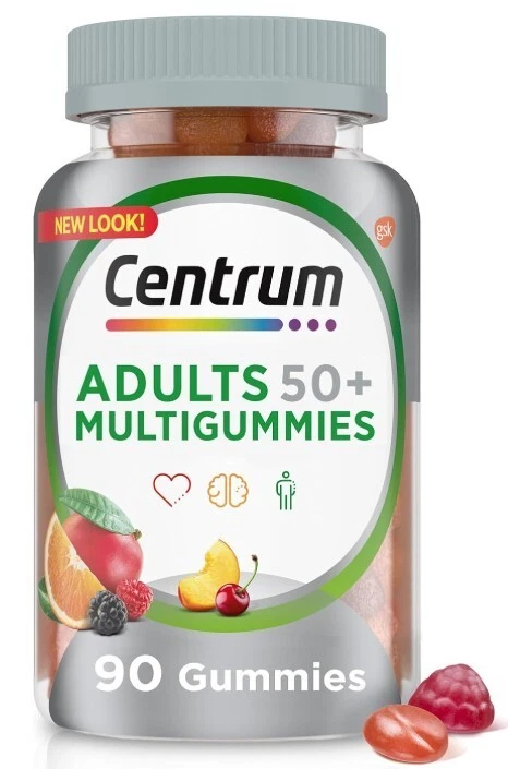 Centrum MultiGummies Multivitamínico Gomoso para Adultos 50 Plus, Multivitamínico/Multimi Foto 1 de 4