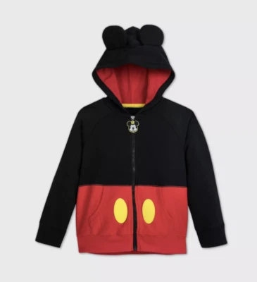  Disney Mickey Mouse Ears Zipper Hoodie With Pockets 4, 5-6, 7-8 NWT (P) - Image 1 of 2