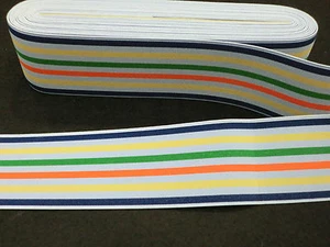 1 mt. ELASTICO ELASTICI PER CINTURE DA ESTERNO DOUBLE FACE RIGATO AZZURRO h Cm 6 - Picture 1 of 1