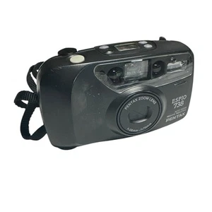 Pentax Espio 738 35mm Film Point and Shoot Camera Black Tested / Working - Picture 1 of 3