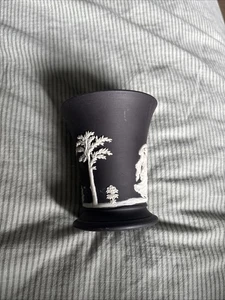 Wedgwood Black Basalt Jasperware Vase - Picture 1 of 6