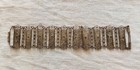 Bracciale antico in filigrana argento a maglie curve Misura 19 cm x 4 cm altezza