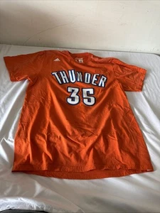 Kevin Durant Oklahoma City Thunder NBA Jersey Shirt Orange Mens L Large Stitch - Picture 1 of 4