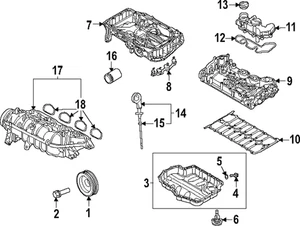 Genuine Volkswagen Valve Cover 05E-103-469-D - Bild 1 von 1