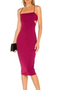Susana Monaco NWT XS Cutout Strap Solid Dress Stap Dress Burgundy - Picture 1 of 8