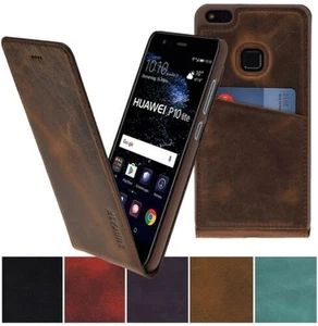 Huawei P10 Lite Funda Cubierta de Cuero Del Tirón Estilo Protección Movil 1A - Imagen 1 de 11