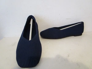 Arromic Square Toe Ballet Flats Womens Shoes Navy Blue Size 6 W - Picture 1 of 6