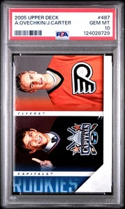 2005-06 Upper Deck #487 Alexander Ovechkin Jeff Carter PSA 10 Gem Mint - Picture 1 of 2
