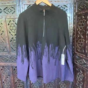 NWT $109 Chico’s Zenergy Cashmere Luxe Sweater Sz 4 XXL Womens Cozy Art To Wear - Picture 1 of 12