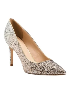 Marc Fisher Gold Darreny Glitter Pointed Toe Pumps Women 10M  - Picture 1 of 10