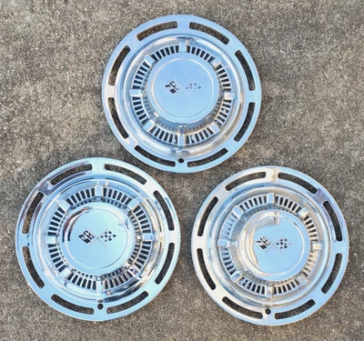 3 1958 Chevrolet Impala Bel Air 14" Wheel Covers Hub Caps Hubcaps...Grippers - Image 1 of 4