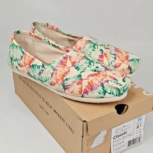 Toms 10006167 scarpa piatta espadrillas donna tela tropicale stampata tela misura 8,5 - Foto 1 di 9