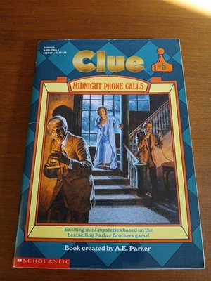 Clue Book #5 Midnight Phone Calls A. E. Parker Mini Mysteries To Solve 1994 - Image 1 of 4