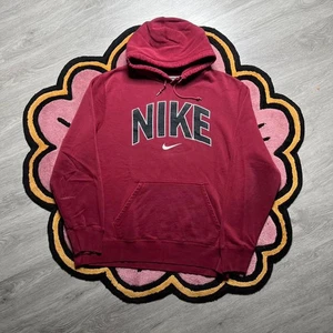 Nike Sportswear Embroidered Center Swoosh Logo Pullover Hoodie Gr. 2XL Burgundy - Bild 1 von 6