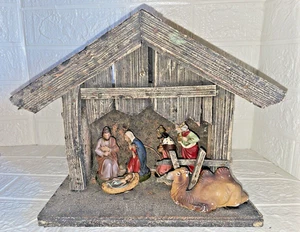 7 Piece VNTG 1950’s Nativity Set - Chalk ware? Made W. Germany - Picture 1 of 6