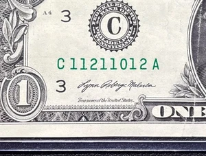 $1 Dollar Bill 2021 #11211012 (5 of a Kind and a Pair) Cool 😎 Number - Picture 1 of 4