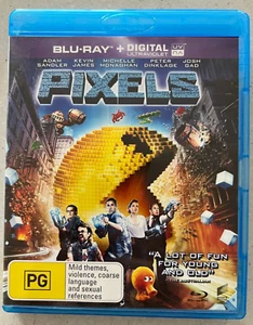 Pixels Blu-ray Region B Adam Sandler Kevin James Josh Gad Chris Columbus Retro - Picture 1 of 6
