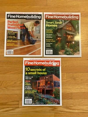 Lot of 3 Fine Homebuilding Magazine Sept Nov 2010 Nov 2013 Modern House DIY Vtg Foto 1 de 4