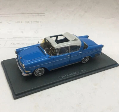 NEO 1/43 Scale Resin Model Opel Kapitan 2.5L Blue/White 1958 - Image 1 of 3